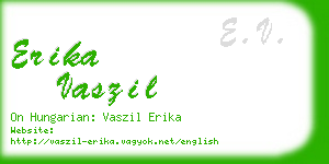 erika vaszil business card